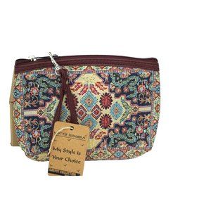 Designer Fabric Bags Multi colored by Mottif Istanbul Wristlet